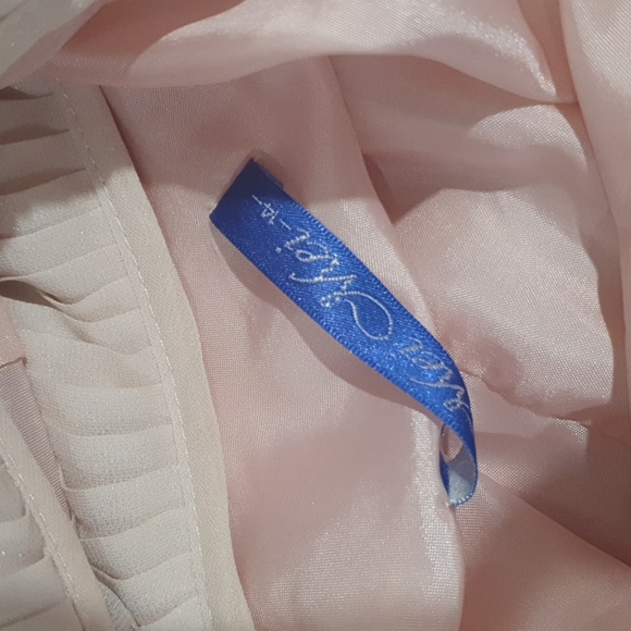 Mei Mei Size 14 Soft Pink Pleated Ruffle One Shoulder Top - Picture 5 of 5